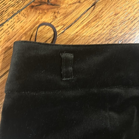 STRENESSE GABRIELE STREHLE FLAT FRONT BLACK VELVET PANTS WITH BACK ZIPPER SIZE 6 - Picture 6 of 10